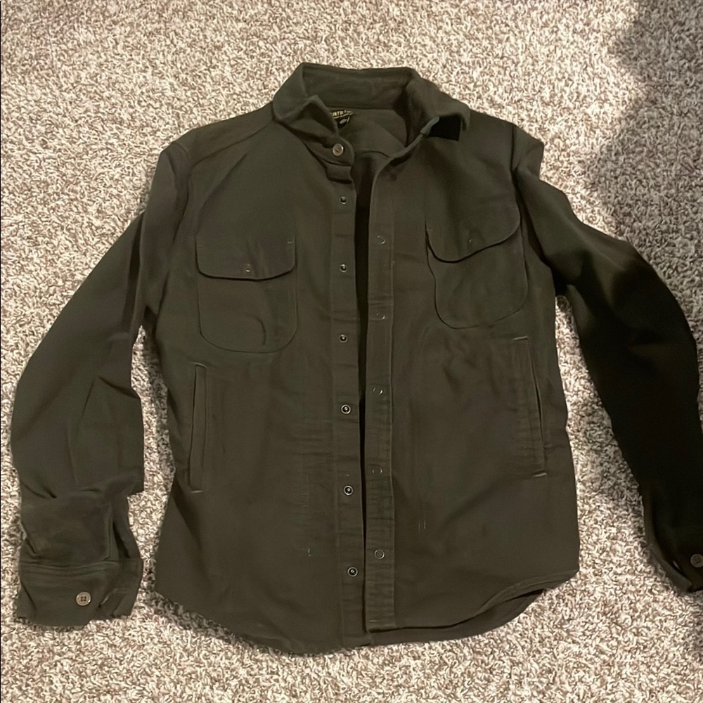 Flint and Tinder Olive Moleskin Shirt Jacket